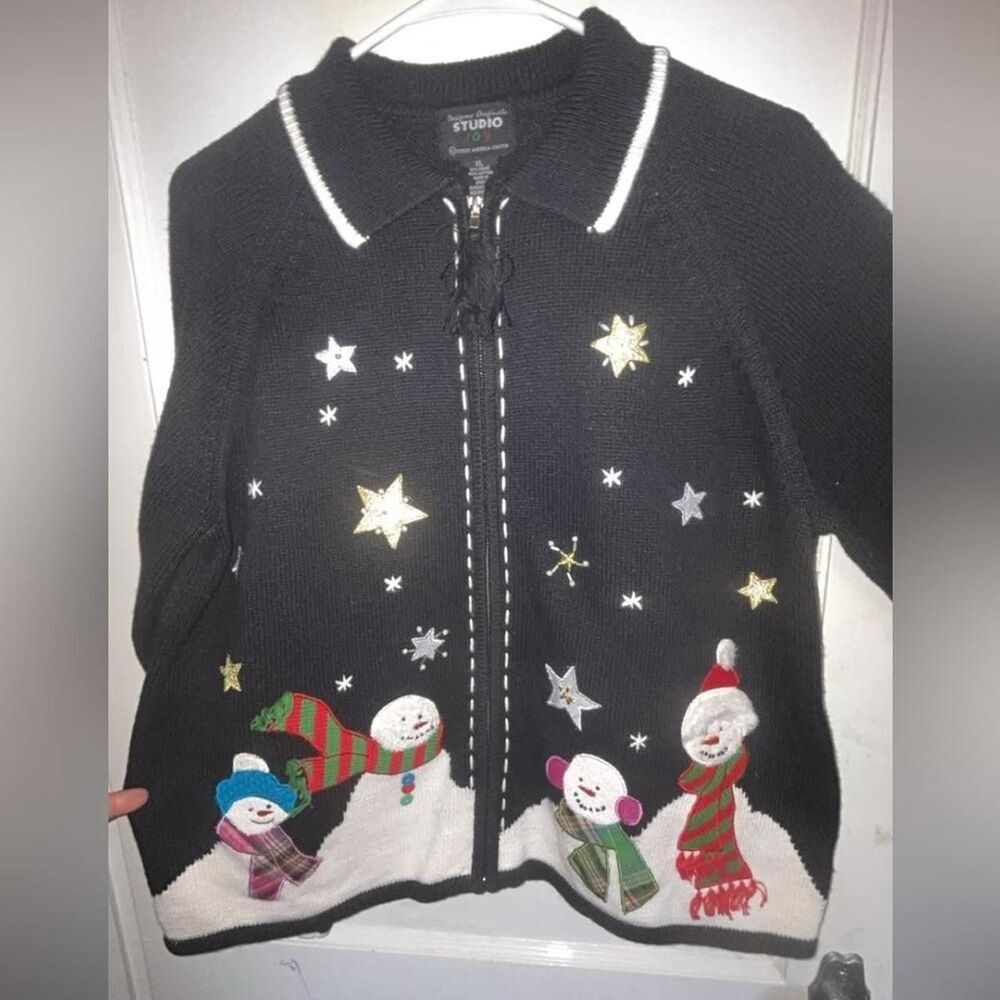 Unbranded Women's Black and White Cardigan